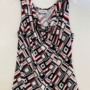 NEW~ Calvin Klein drape neck sleeveless shell
